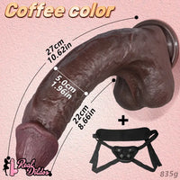 10.62in Dual Density Silicone Strap on Real Dildo For Same-Sex Relationship