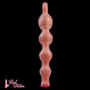 10.5in Big Vibrating Silicone Soft Pulling Beads G Spot Odd Dildo With 3 Motors