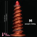 10.43in 12in 14.17in Extra-Large Long Threaded Silicone Sharp Head Dildo