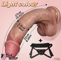 10.62in Dual Density Silicone Strap on Real Dildo For Same-Sex Relationship