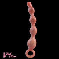 10.5in Big Vibrating Silicone Soft Pulling Beads G Spot Odd Dildo With 3 Motors