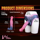 11.02in Horse Cock Hollow Soft Dildo Leather Panty Lifelike Penis Sheath