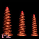 10.43in 12in 14.17in Extra-Large Long Threaded Silicone Sharp Head Dildo