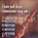 10.5in Big Vibrating Silicone Soft Pulling Beads G Spot Odd Dildo With 3 Motors