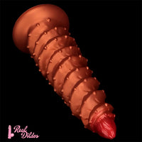 10.43in 12in 14.17in Extra-Large Long Threaded Silicone Sharp Head Dildo