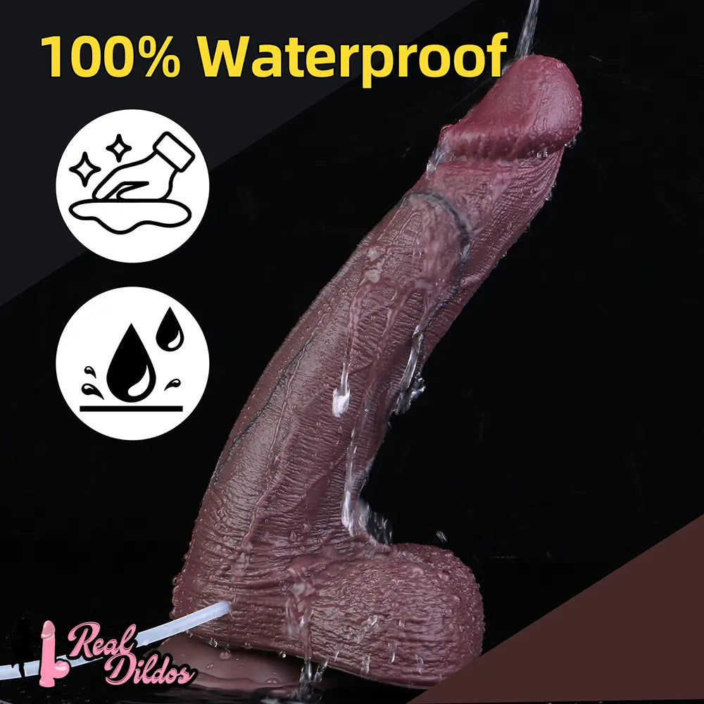 11.22in Real G-spot Penis Anal Dual Density Silicone Ejaculating Dildo