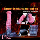 11.02in Horse Cock Hollow Soft Dildo Leather Panty Lifelike Penis Sheath