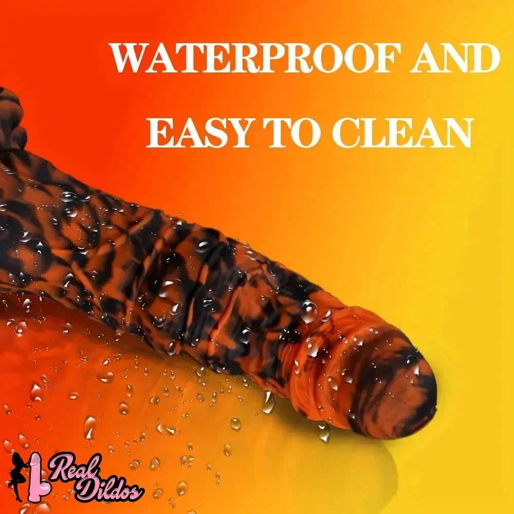 11.4in Silicone Monster Tiger Paw Shaped Massage Thick Anal Fantasy Dildo