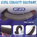 12.59in Fine Texture Real Skin Dual Density Soft Curved Dildo Adult Product