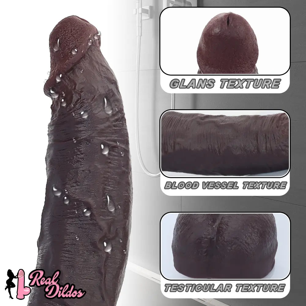 11.41in Real Feeling Dual Density Silicone Big Dildo Anal Stimulation Masturbator