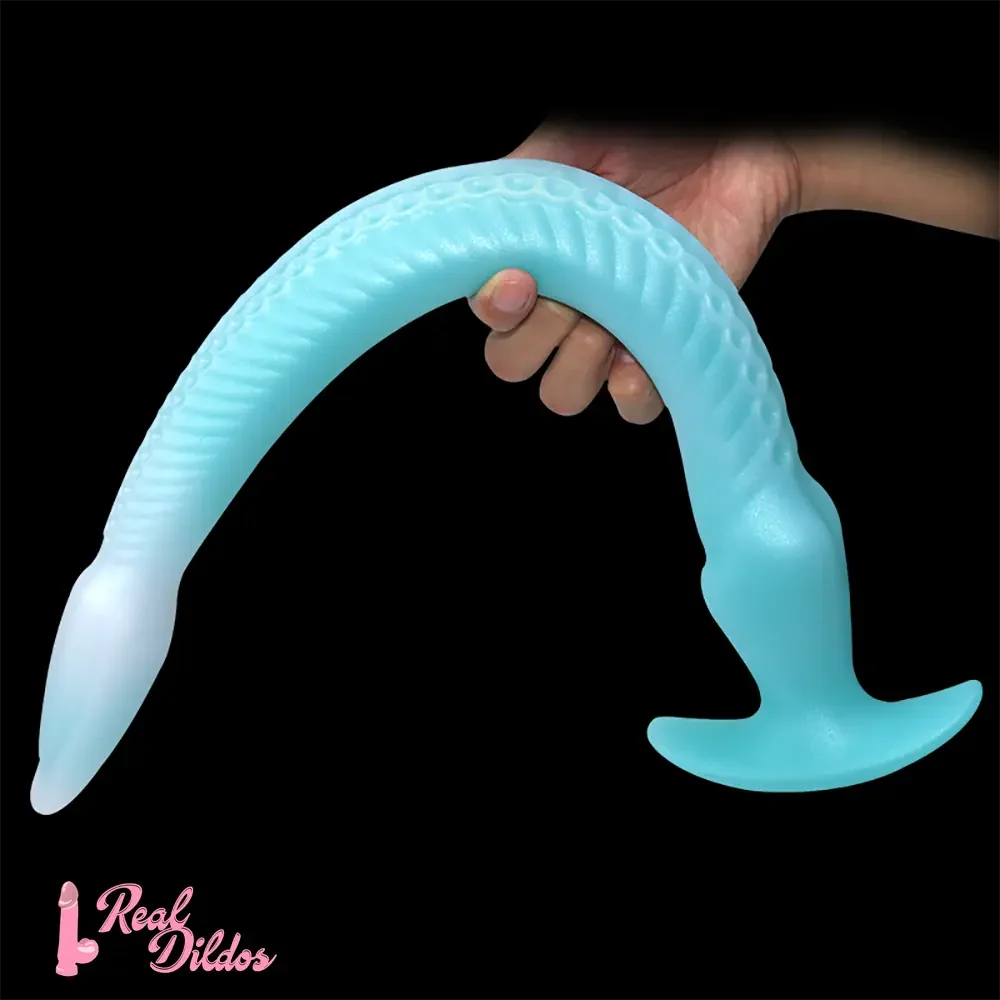 12.2in 15.94in 20.87in Snake Long Huge Animal Luminous Dildo For Anus