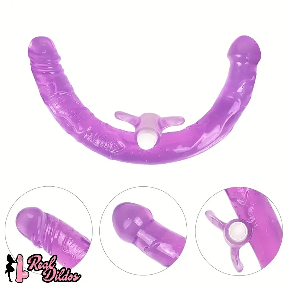 13.78in Double Ended Dildo Flexible Vibrating Double Penetration Dildo
