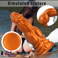 10.24in Fantasy Knot Silicone Big Dildo Comprehensive Dilator Prostate Toy