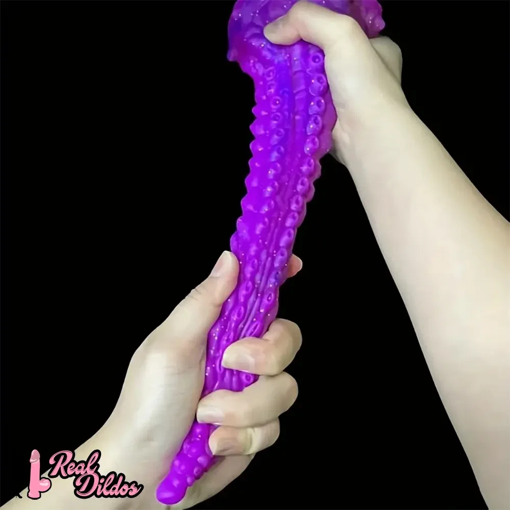 10.03in Octopus Silicone Anal Plug Portable Realistic Tentacle Texture Dildo
