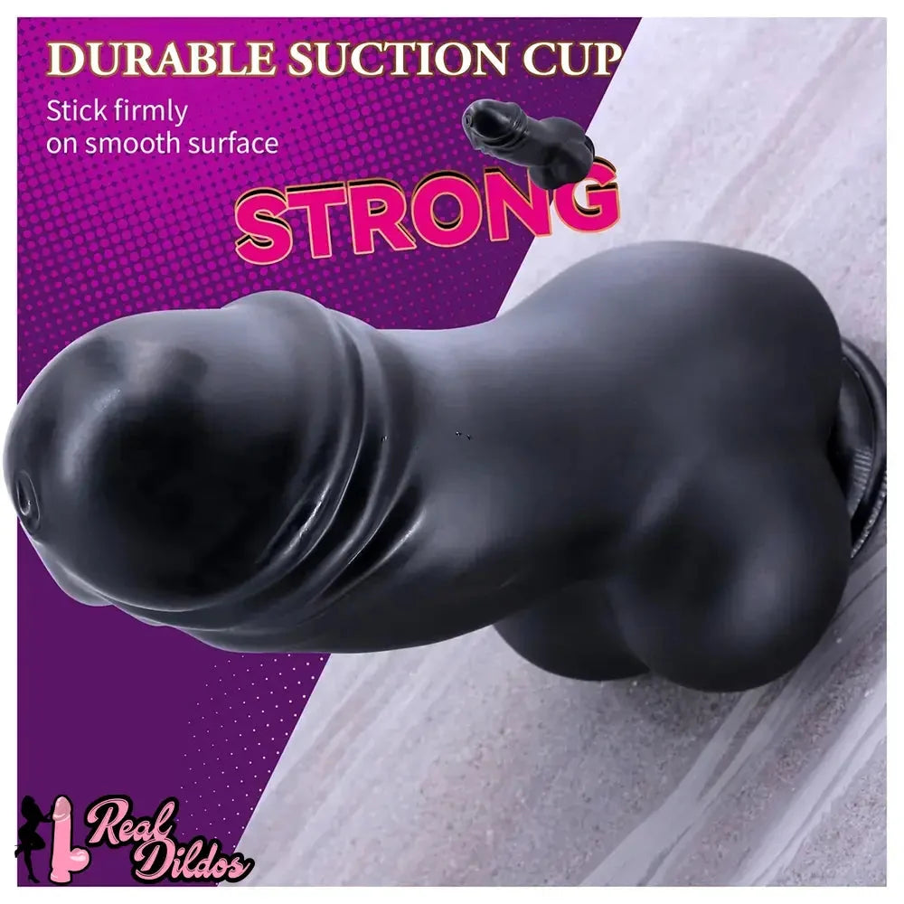 12.2in Super Thick Huge Black Rooster Penis Dildo With Suction Cup Anal Toy