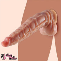 13.6in Huge Long Thick Real Soft Odd Silicone Women Dildo With Suction Cup