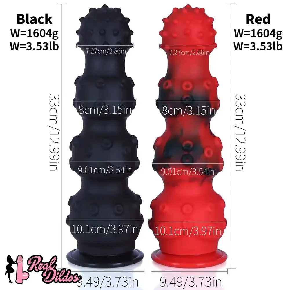 12.99in Big Giant Soft Silicone Octopus Anal Beads Butt Plug Dildo