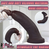 10.23in Big Realistic Skin Silicone Soft Dildo Meaty Feeling G-Spot Stimulator