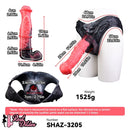 11.02in Horse Cock Hollow Soft Dildo Leather Panty Lifelike Penis Sheath