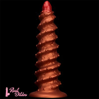 10.43in 12in 14.17in Extra-Large Long Threaded Silicone Sharp Head Dildo