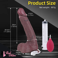11.22in Real G-spot Penis Anal Dual Density Silicone Ejaculating Dildo