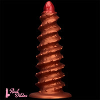 10.43in 12in 14.17in Extra-Large Long Threaded Silicone Sharp Head Dildo