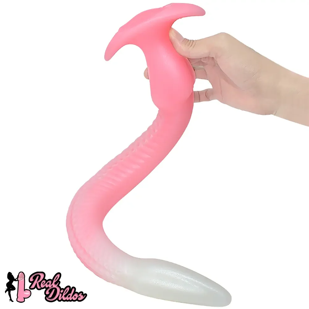 12.2in 15.94in 20.87in Snake Long Huge Animal Luminous Dildo For Anus