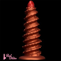 10.43in 12in 14.17in Extra-Large Long Threaded Silicone Sharp Head Dildo