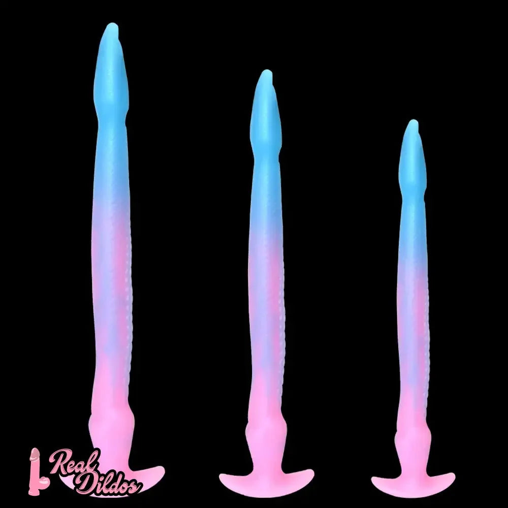 12.2in 15.94in 20.87in Snake Long Huge Animal Luminous Dildo For Anus