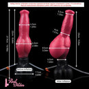10.98in Dog Knot Ejaculating Inflatable Soft Silicone Dildo For Women