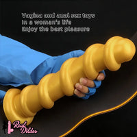 13.18in Gold Silicone Extra-long Thread Huge Dildo For Female Pleasure