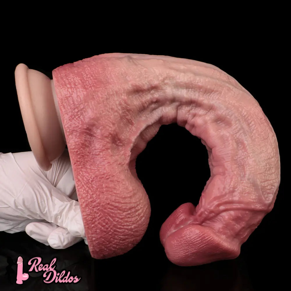 10.12in Double-layer Liquid Silicone Skin-like Soft Big Lifelike Male Dildo