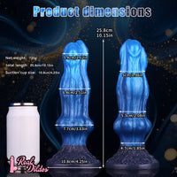 10.15in Double Layer Three Heads Silicone Knot Dildo For Women Men