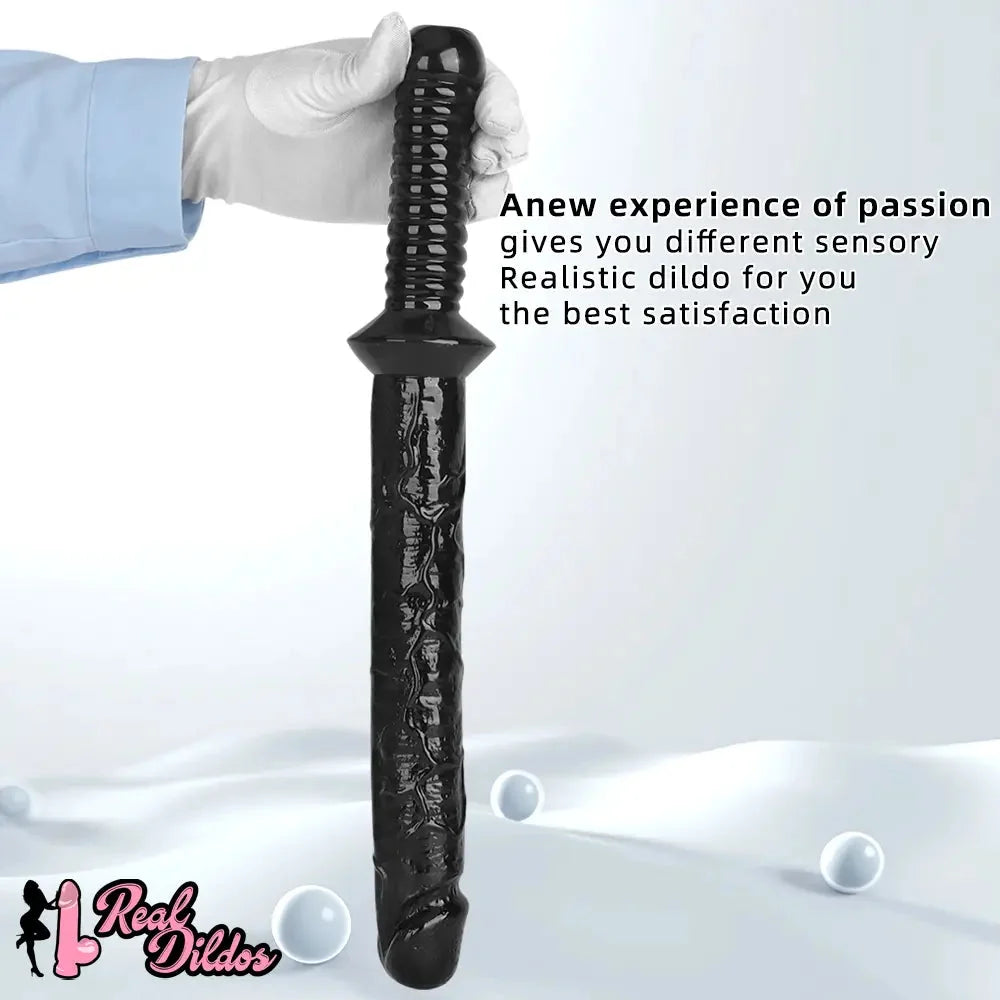 12.6in 15.15in Big PVC Sword Dildo With handle Anal Masturbator For Men