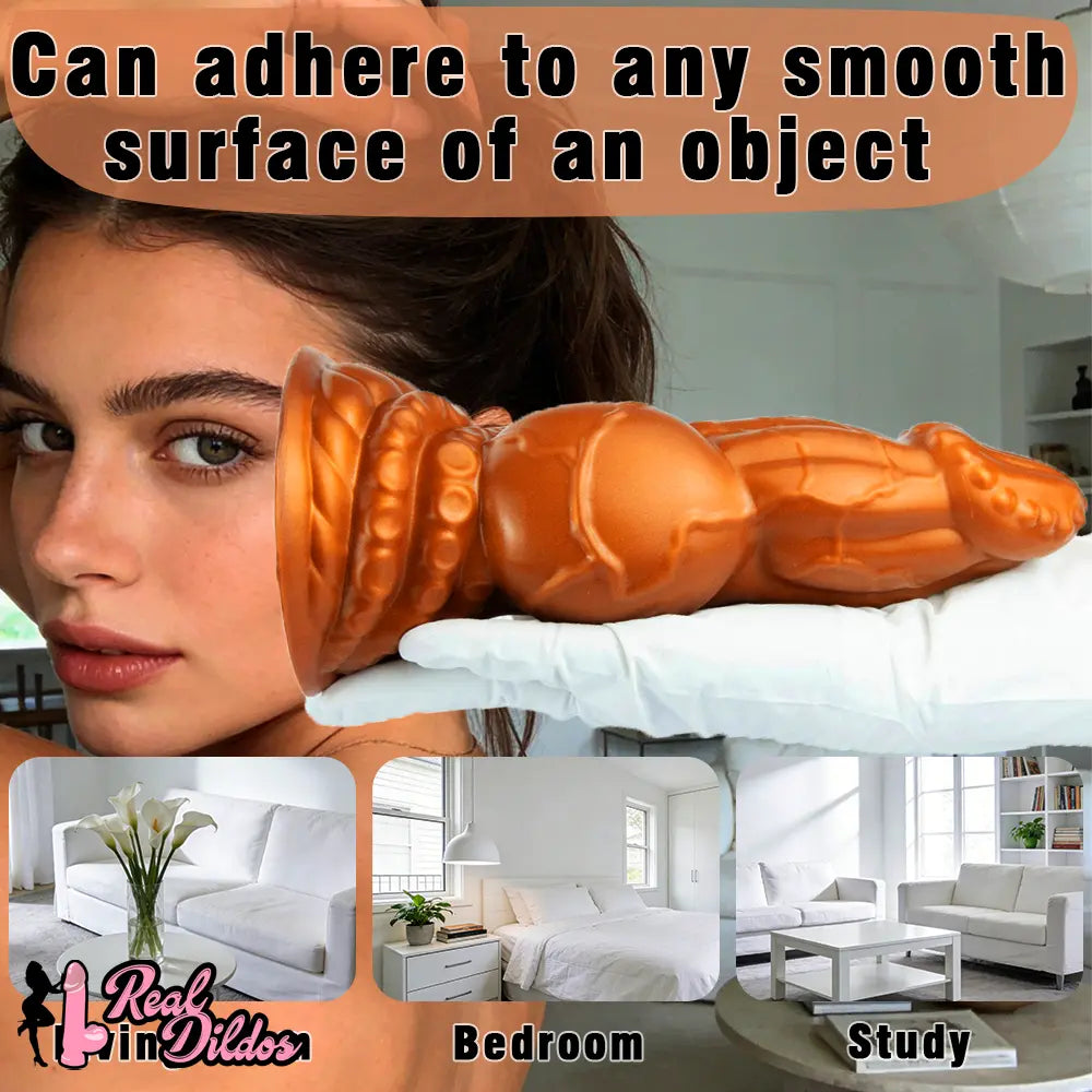 10.24in Fantasy Knot Silicone Big Dildo Comprehensive Dilator Prostate Toy