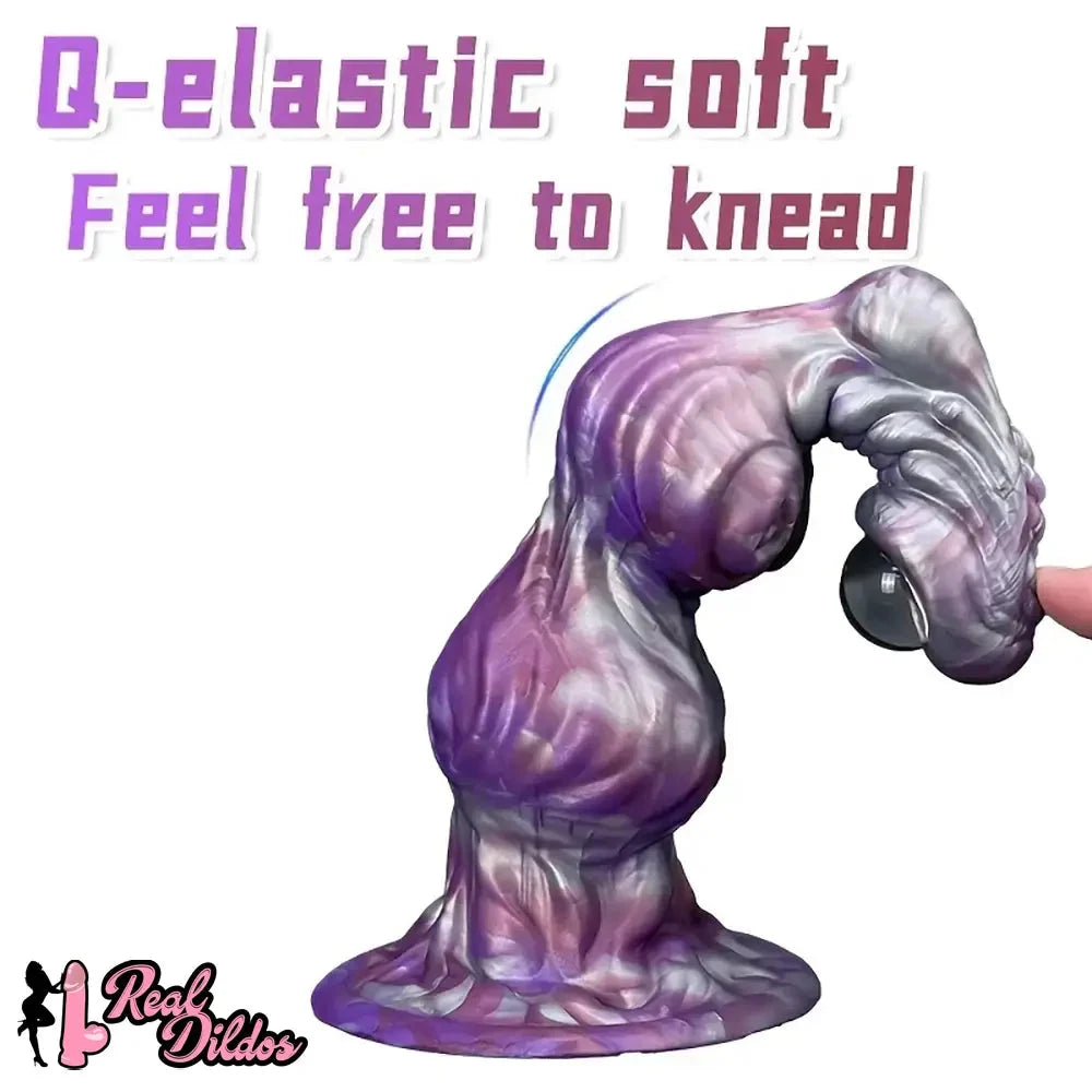 10.23in Liquid Silicone Anal Plug Knot Big Dildo Soft Prostate Massager