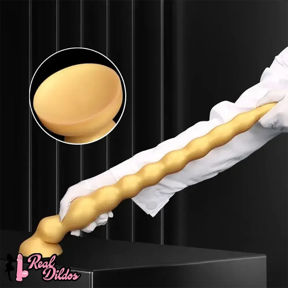 13.97in Long Anal Beads Soft Silicone Butt Plug Thread Prostate Massage