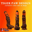 11.4in Silicone Monster Tiger Paw Shaped Massage Thick Anal Fantasy Dildo