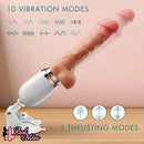 10.6in Realistic Thrusting Dildo Vibrator with Handle Sucker Sex Machine