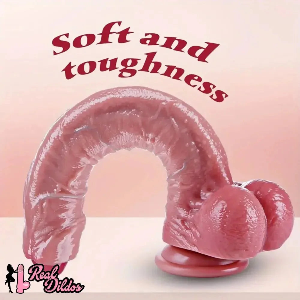 10.4in Realistic Big Uncut Movable Foreskin Silicone Large Dildo With Balls