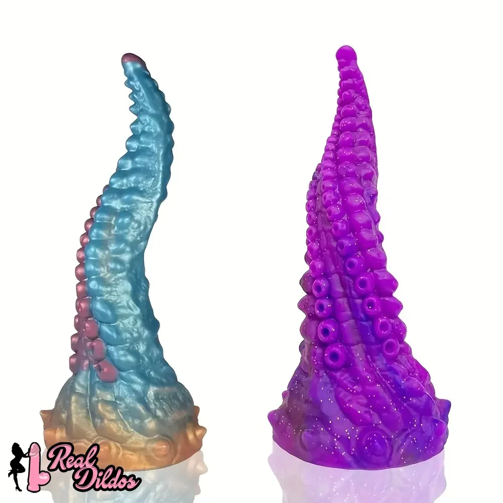 10.03in Octopus Silicone Anal Plug Portable Realistic Tentacle Texture Dildo