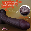 10.6in Dual Density Silicone Big Soft Dildo Real Penis Vaginal Stimulator