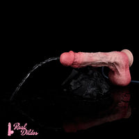 10.12in Couple Sex Game Toy Dual Density Silicone Ejaculating Dildo