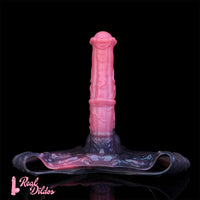 11.02in Horse Cock Hollow Soft Dildo Leather Panty Lifelike Penis Sheath