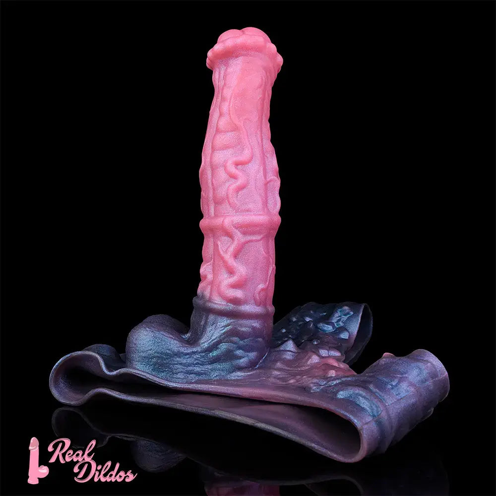 11.02in Horse Cock Hollow Soft Dildo Leather Panty Lifelike Penis Sheath