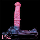 11.02in Horse Cock Hollow Soft Dildo Leather Panty Lifelike Penis Sheath