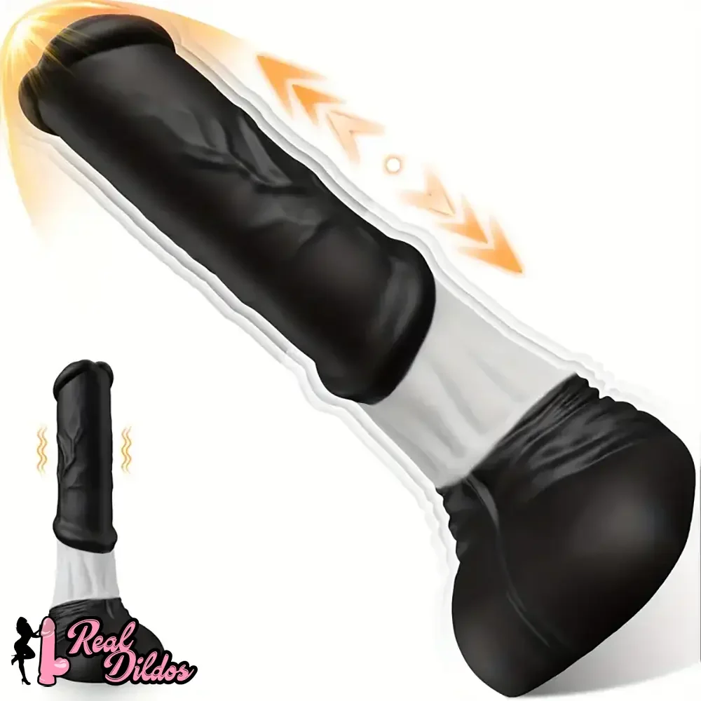11.8in Silicone Vibrating Thrusting Horse Cock Soft Big Dildo For Women