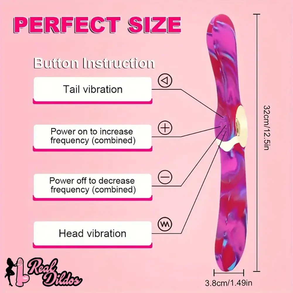 12.5in Dual Sided G-spot Dildo Big Vibrator For Women Men Couples Sex