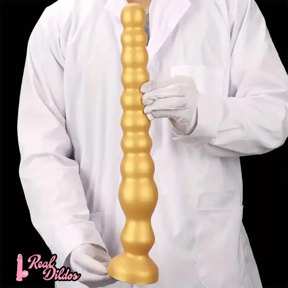 13.97in Long Anal Beads Soft Silicone Butt Plug Thread Prostate Massage