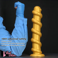 13.18in Gold Silicone Extra-long Thread Huge Dildo For Female Pleasure